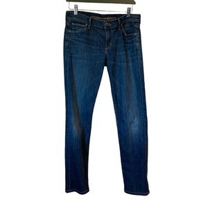 Citizens of Humanity Ava Jeans Straight Leg Low Rise Dark Wash Blue Denim Sz 28